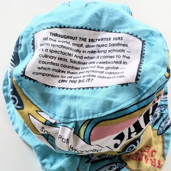 Trader Joe's SARDINES Market Bucket Hat Retro Rare - Picture 3 of 4